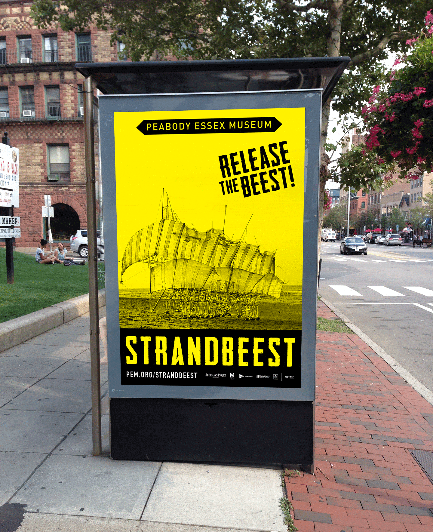 Strandbeest lenticular bus shelter poster