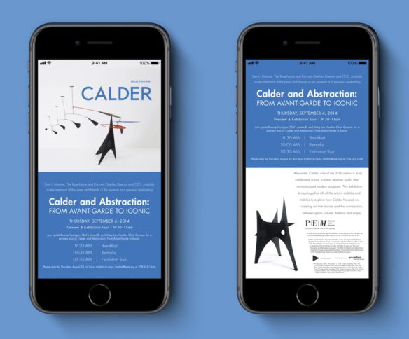 Calder digital invitation