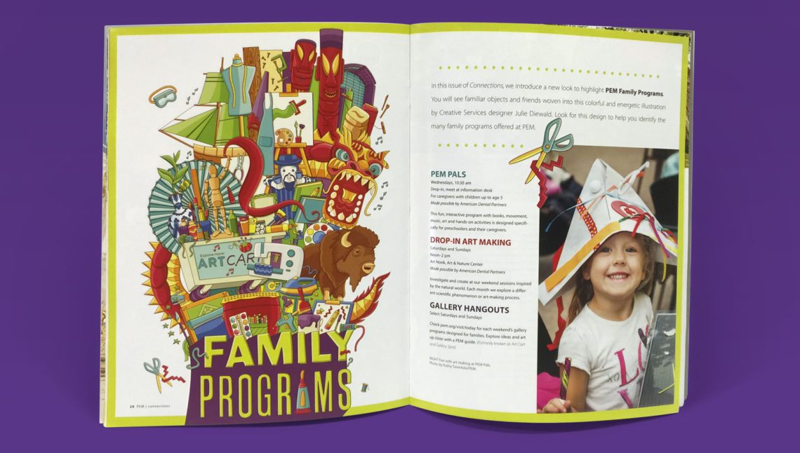 Family Programs branding featured in PEM Members' magazine