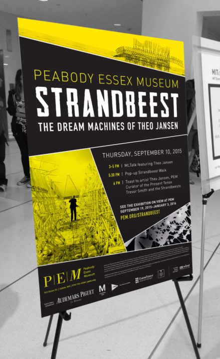 Strandbeest MIT event signage