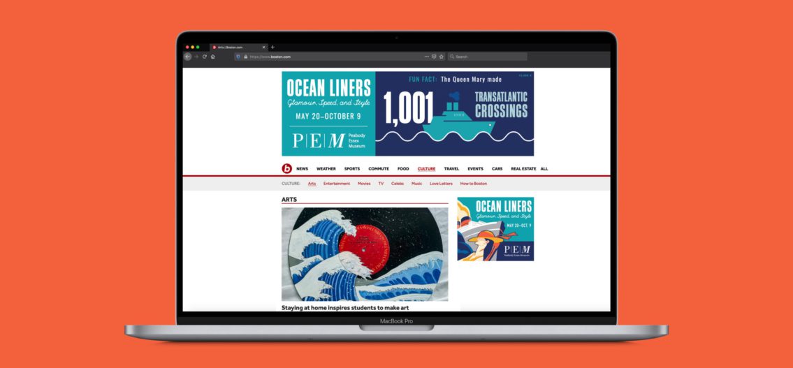 Ocean Liners animating web ads