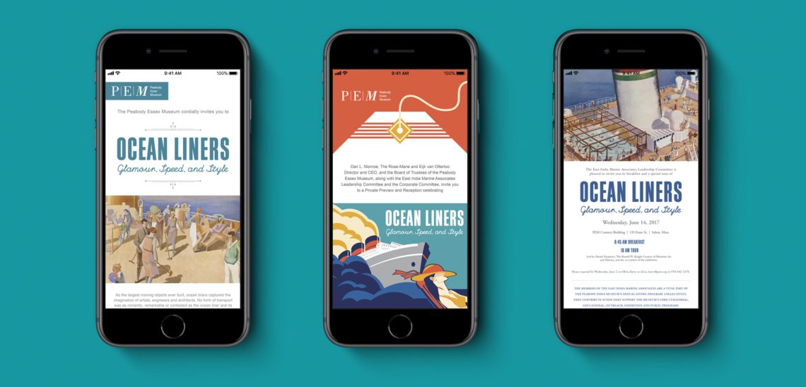 Ocean Liners Exhibition digital invitations
