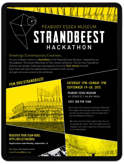 Strandbeest hackathon digital invite