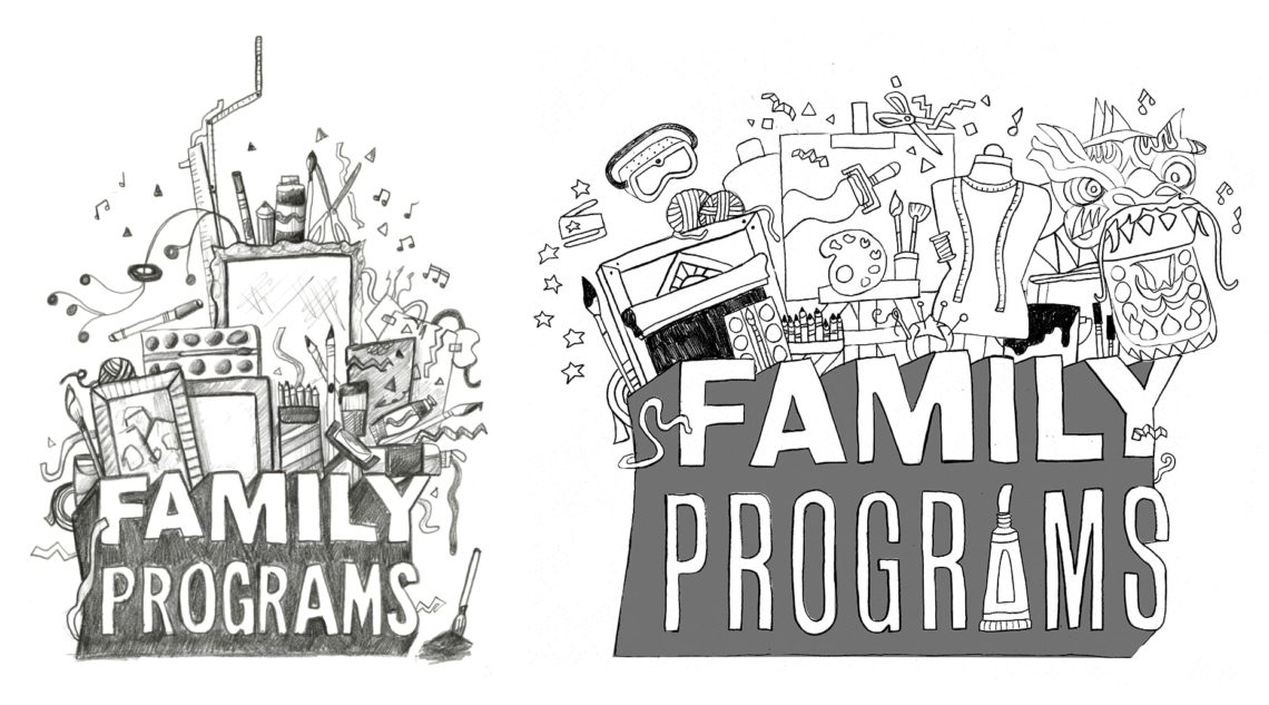 Family Programs branding sketches