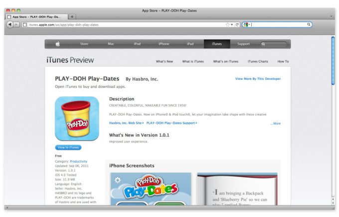 Play-Doh app design
